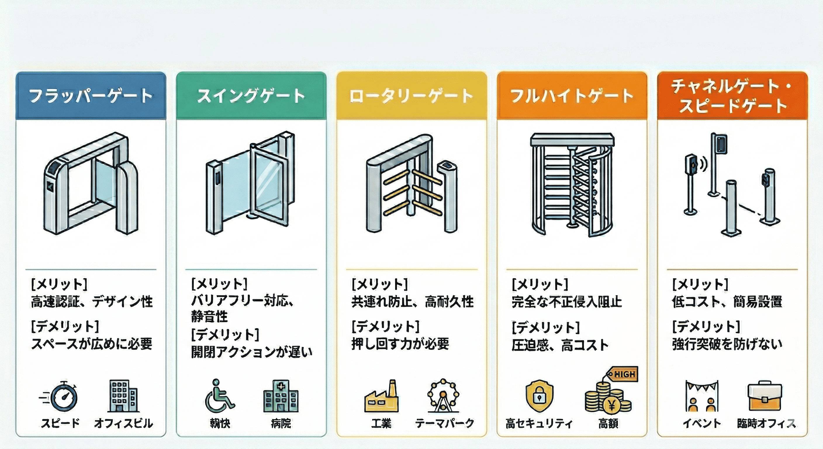 セキュリティゲートの種類